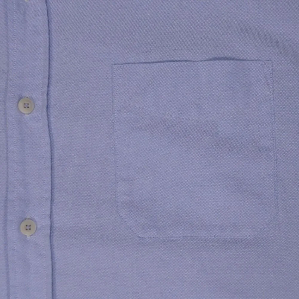 David Donahue Shirt Mens Large Blue Oxford Button Down Long Sleeve